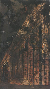 Ансельм Кифер-Лестница- 1982-1983г. 330х185 смешанная техника холст.