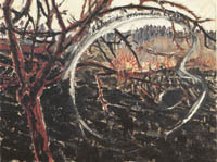 Ансельм Кифер-Живопись-Выжженая Земля- 1974г. 95х125 смешанная техника,холст.